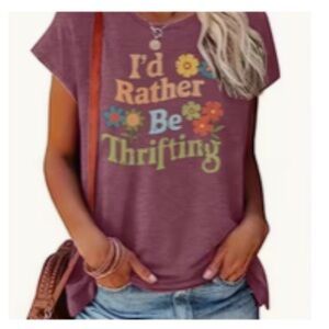 $3 💕5/$15 Women's Casual Graphic Tee - pinkish purple NEW